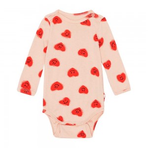 Bodies Babysuits Dziewczynka Molo Foss Red Hearts_ Jersey | PL0001281