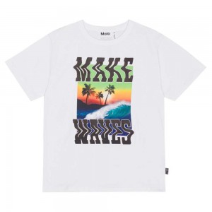 T Shirts Tops Chłopięce Molo Riley Make Waves | PL0000772