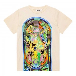 T Shirts Tops Chłopięce Molo Riley Pinball Light | PL0000793