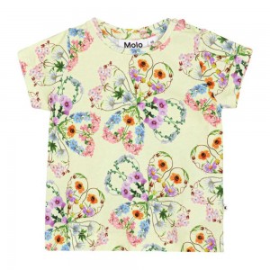 T Shirts Tops Dziewczynka Molo Elly Flower Love | PL0001428