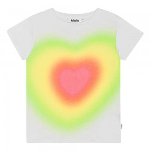 T Shirts Tops Dziewczynka Molo Ranva Gradient Heart | PL0000505