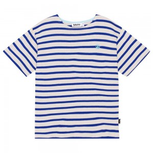 T Shirts Tops Dziewczynka Molo Rilee Reef Stripe | PL0000491