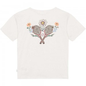 T Shirts Tops Dziewczynka Molo Riley Floral Tennis | PL0000550