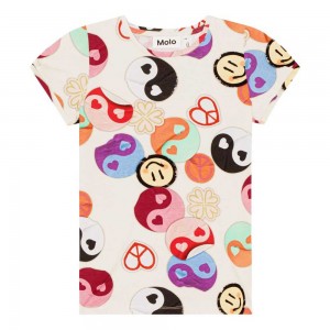 T Shirts Tops Dziewczynka Molo Rimona Yin Yang | PL0000560