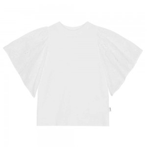 T Shirts Tops Dziewczynka Molo Ritza White | PL0000492