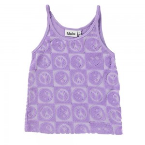 T Shirts Tops Dziewczynka Molo Rizi Viola | PL0000198