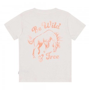 T Shirts Tops Dziewczynka Molo Road Be Wild And Free | PL0000539