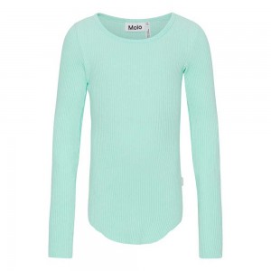 T Shirts Tops Dziewczynka Molo Rochelle Cool Mint | PL0000588