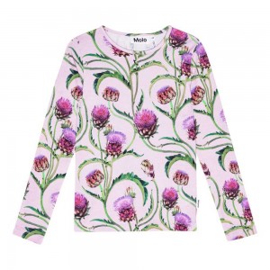 T Shirts Tops Dziewczynka Molo Rose Artichoke Glow | PL0000540