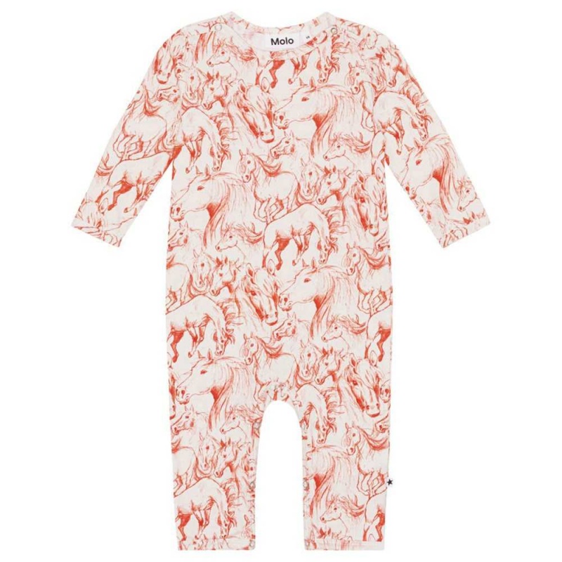 Bodies Babysuits Dziewczynka Molo Fenez Red Horses | PL0001278