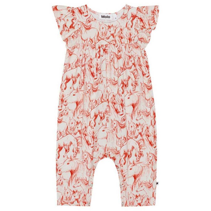 Bodies Babysuits Dziewczynka Molo Fifi Red Horses | PL0001280