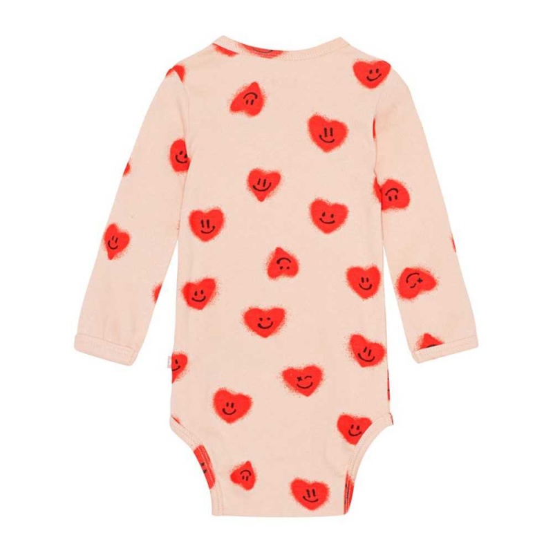 Bodies Babysuits Dziewczynka Molo Foss Red Hearts_ Jersey | PL0001281