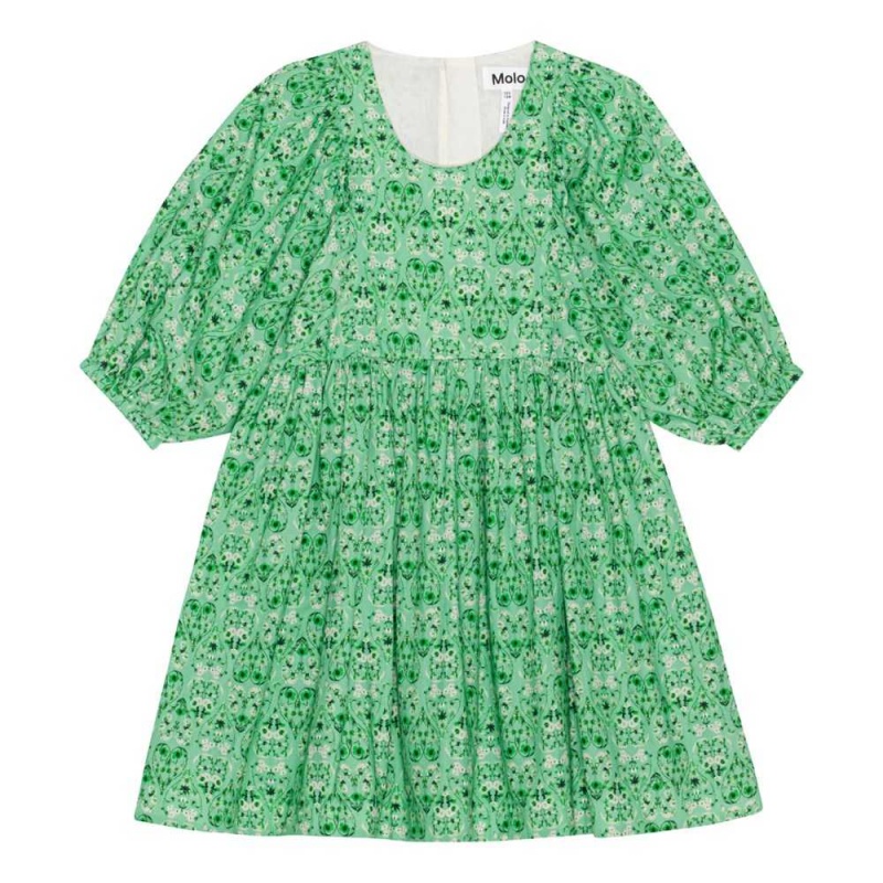 Dresses Dziewczynka Molo Caio Notes Of Green | PL0000256