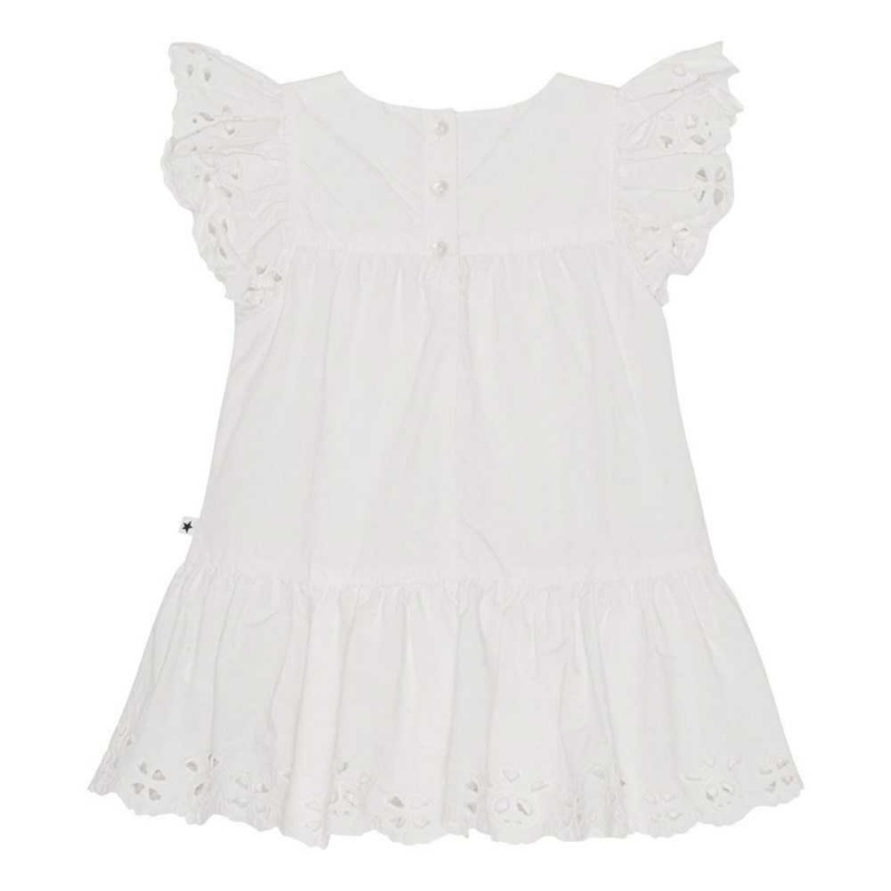 Dresses Dziewczynka Molo Cammas White | PL0001295