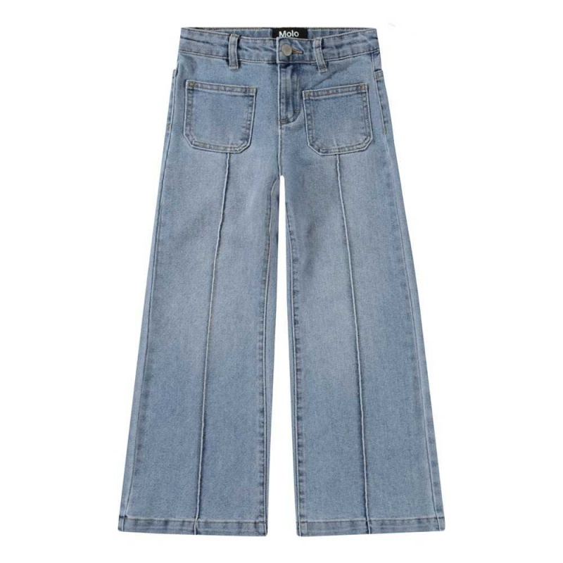 Pants & Jeans Dziewczynka Molo Adina Light Blue Denim | PL0000346