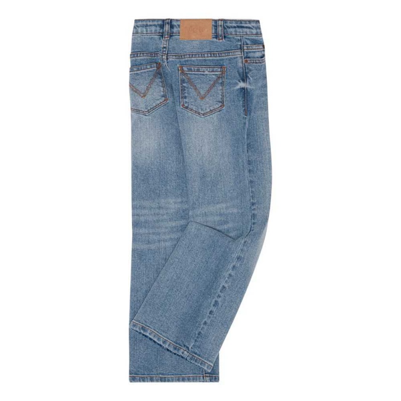 Pants & Jeans Dziewczynka Molo Asta Washed Denim Blue | PL0000375