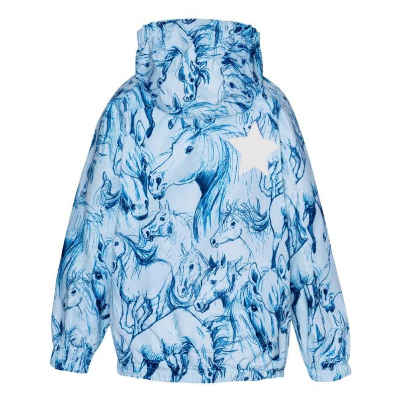 Rainwear Molo Waiton Sky Blue Horses | PL0000070