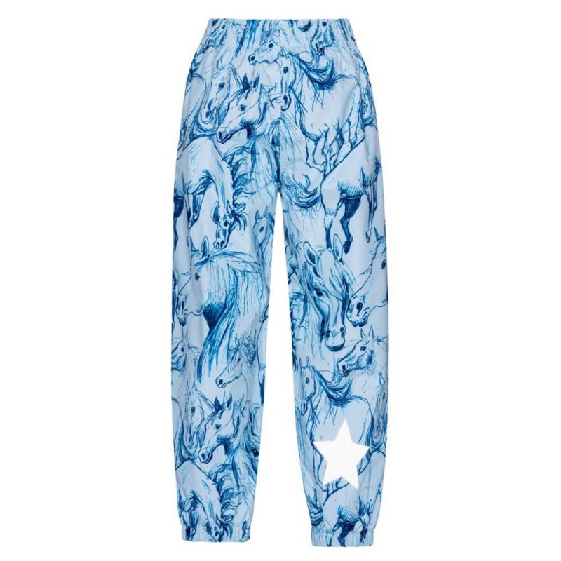 Rainwear Molo Waits Sky Blue Horses | PL0000068