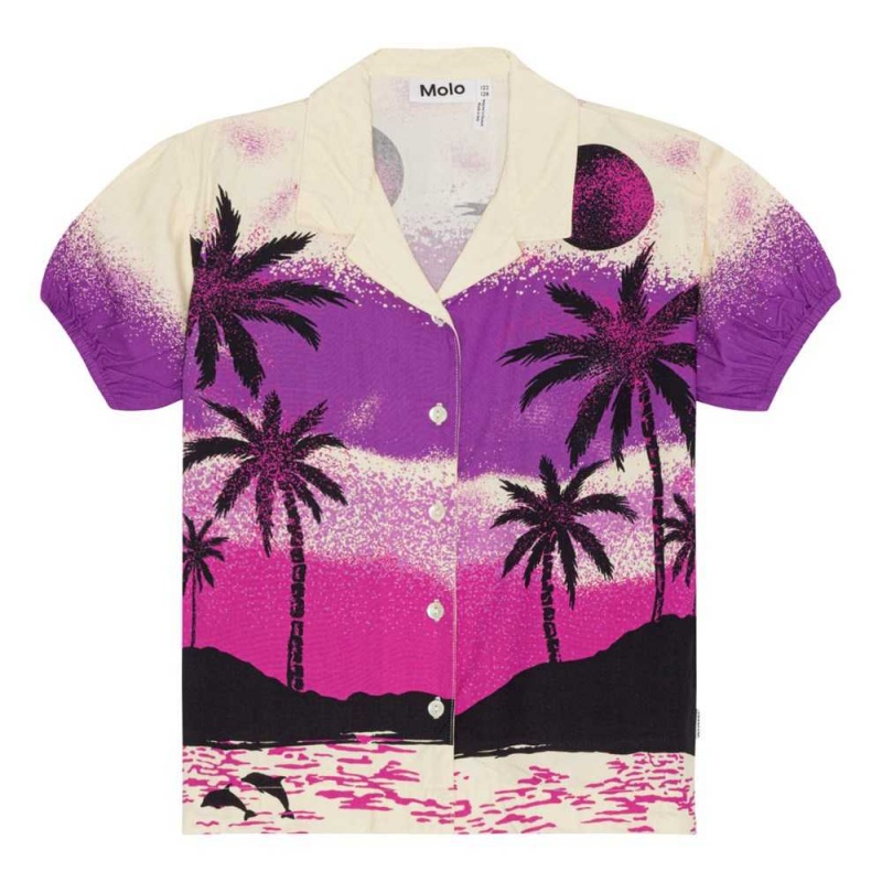 Shirts Dziewczynka Molo Roses Twillight Island | PL0000382