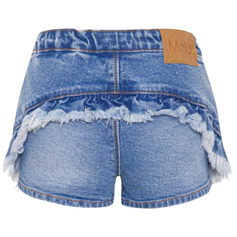 Shorts Dziewczynka Molo Agnetha Washed Denim Blue | PL0000414