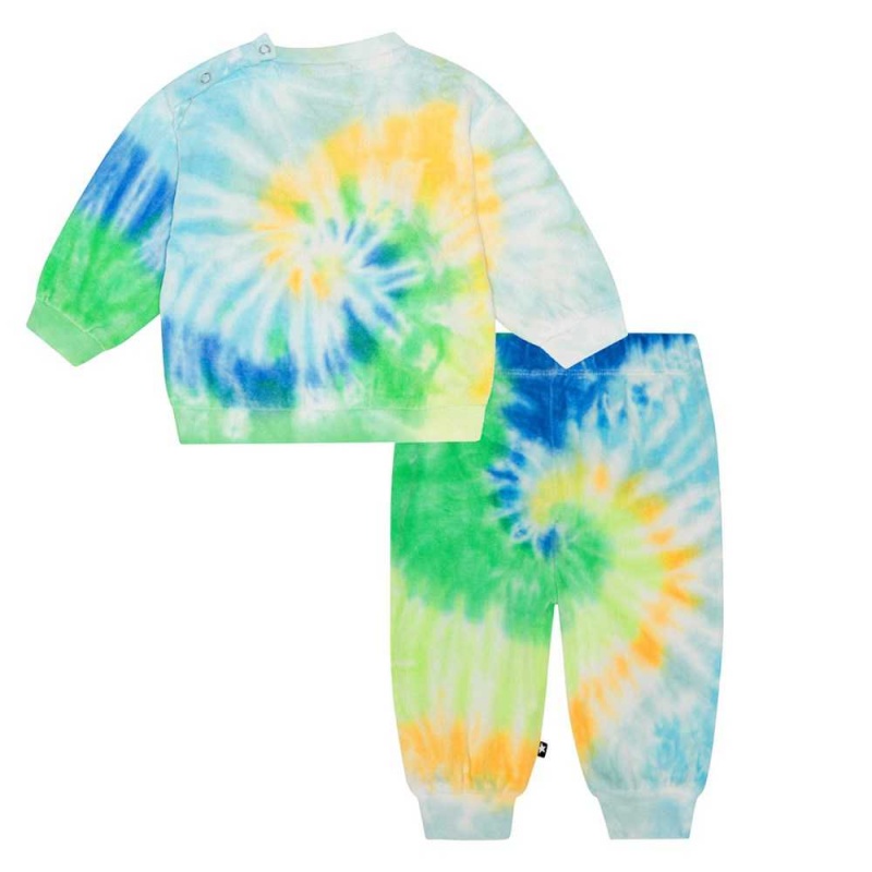 Sweatshirts Cardigans Chłopięce Molo Dear Set Tie Dye Melody | PL0001397