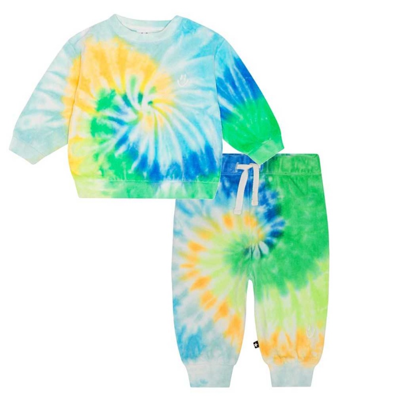 Sweatshirts Cardigans Chłopięce Molo Dear Set Tie Dye Melody | PL0001397