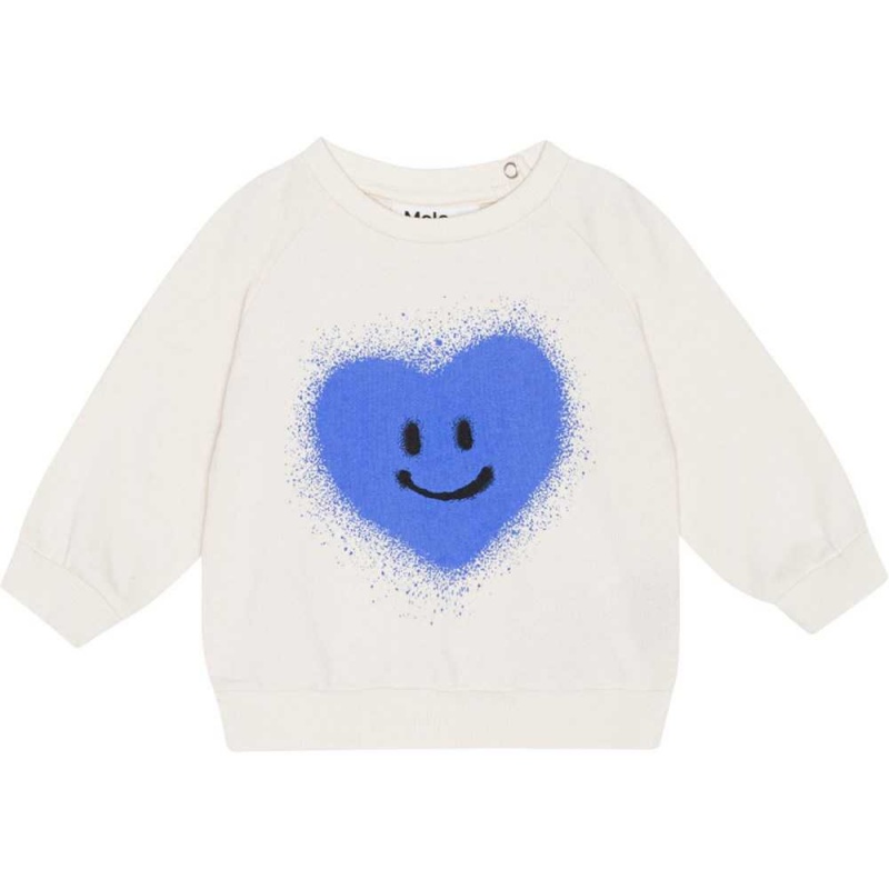 Sweatshirts Cardigans Chłopięce Molo Disc Blue Heart | PL0001394