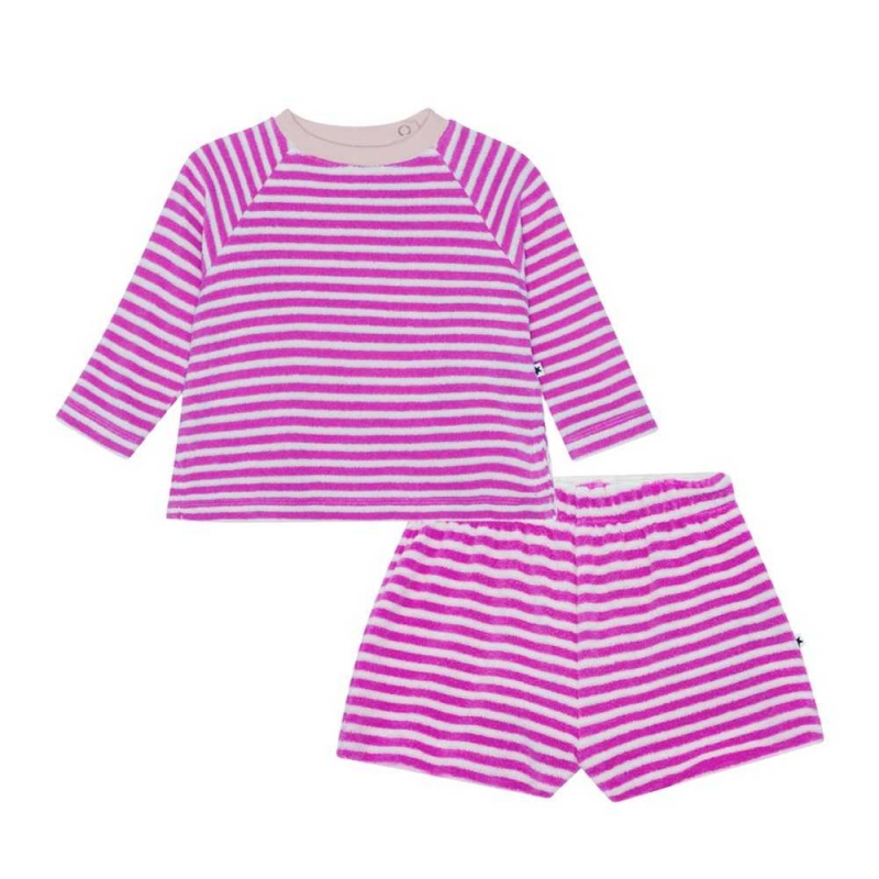 Sweatshirts Cardigans Dziewczynka Molo Dora Set Purple Shell Stripe | PL0001399