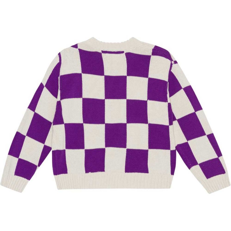 Sweatshirts Cardigans Dziewczynka Molo Gertina Purple Shell Check | PL0000314