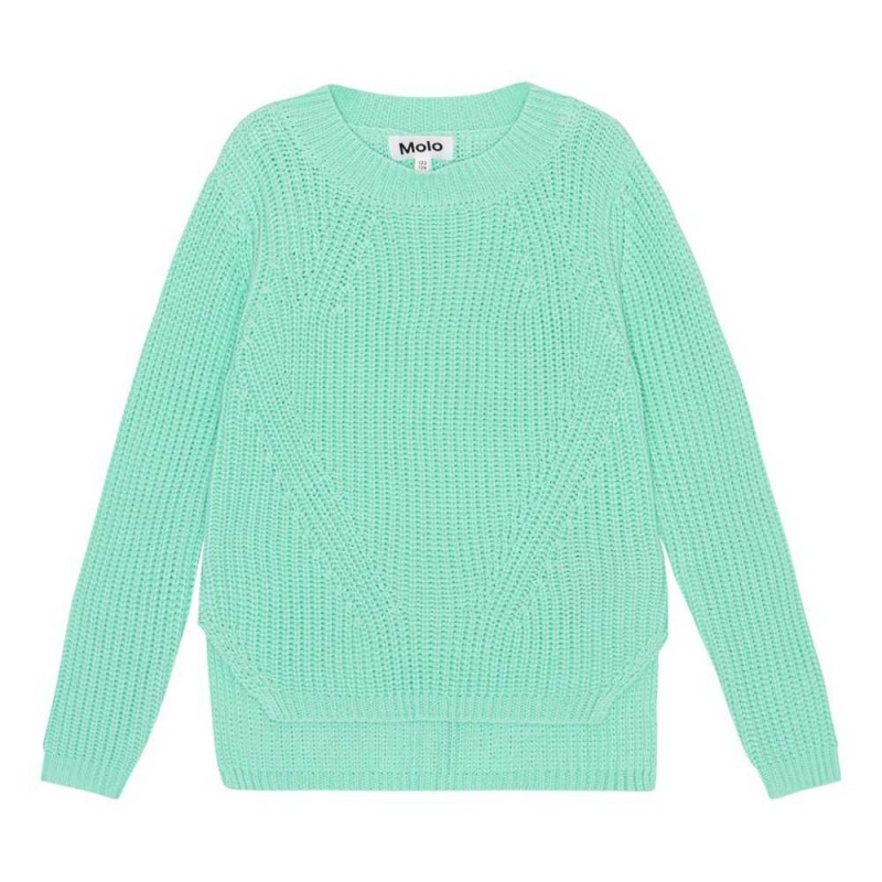 Sweatshirts Cardigans Dziewczynka Molo Gillis Cool Mint | PL0000312