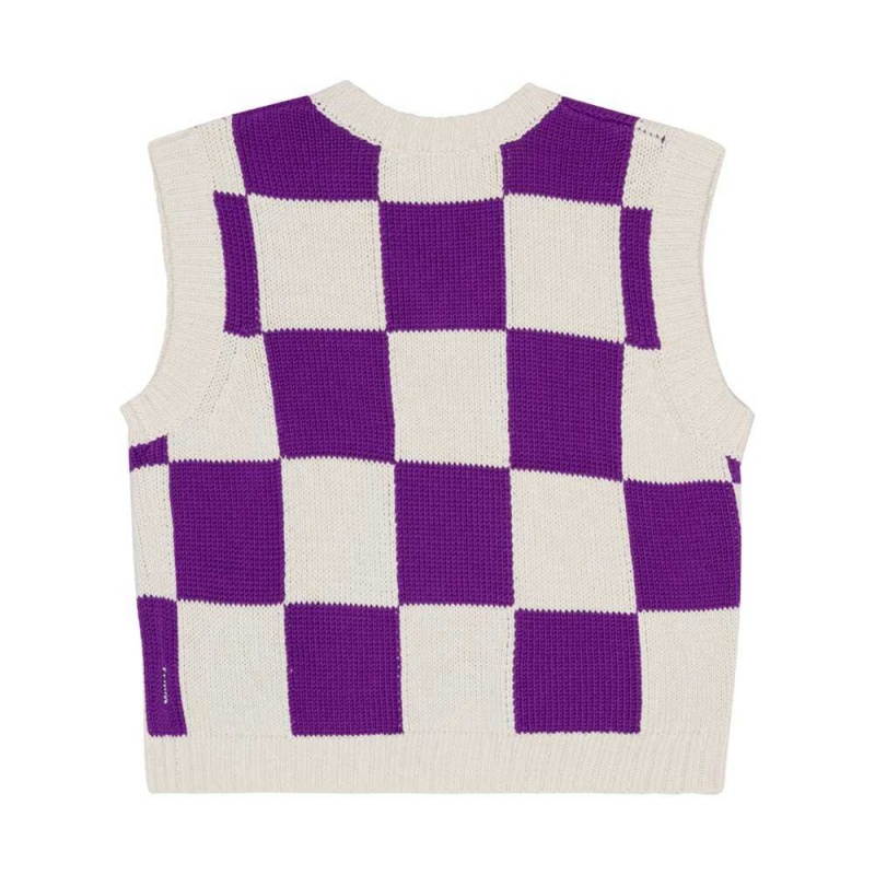 Sweatshirts Cardigans Dziewczynka Molo Gitta Purple Shell Check | PL0000311