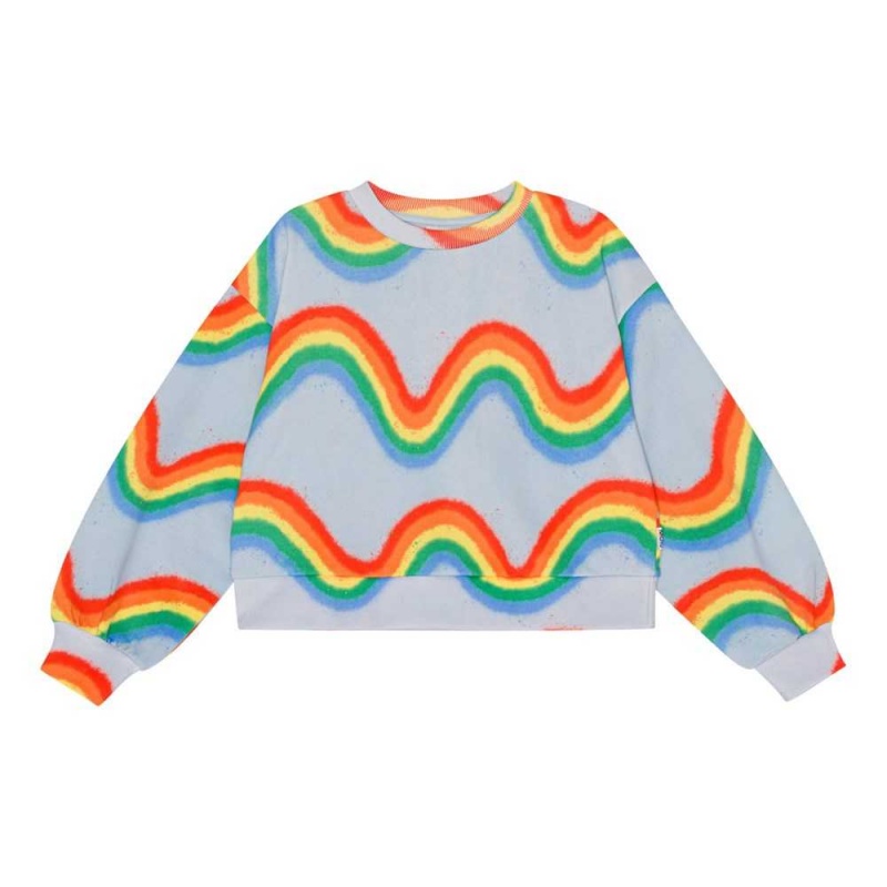 Sweatshirts Cardigans Dziewczynka Molo Miki Rainbow Waves | PL0000476