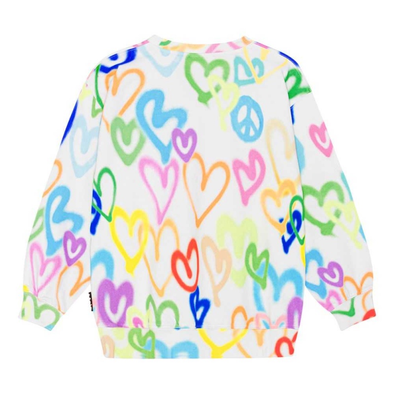 Sweatshirts Cardigans Dziewczynka Molo Monti Variety Hearts | PL0000467