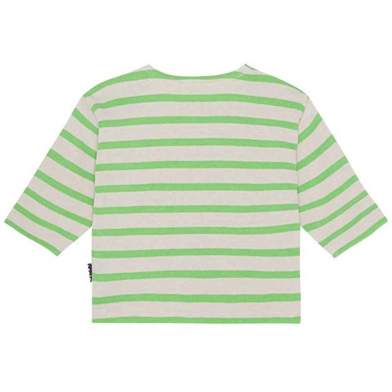 T Shirts Tops Chłopięce Molo Edarko Grass Stripe | PL0001422