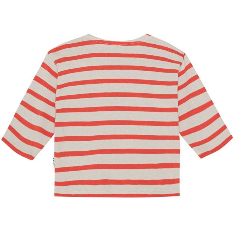 T Shirts Tops Chłopięce Molo Edarko Shell Red Stripe | PL0001426