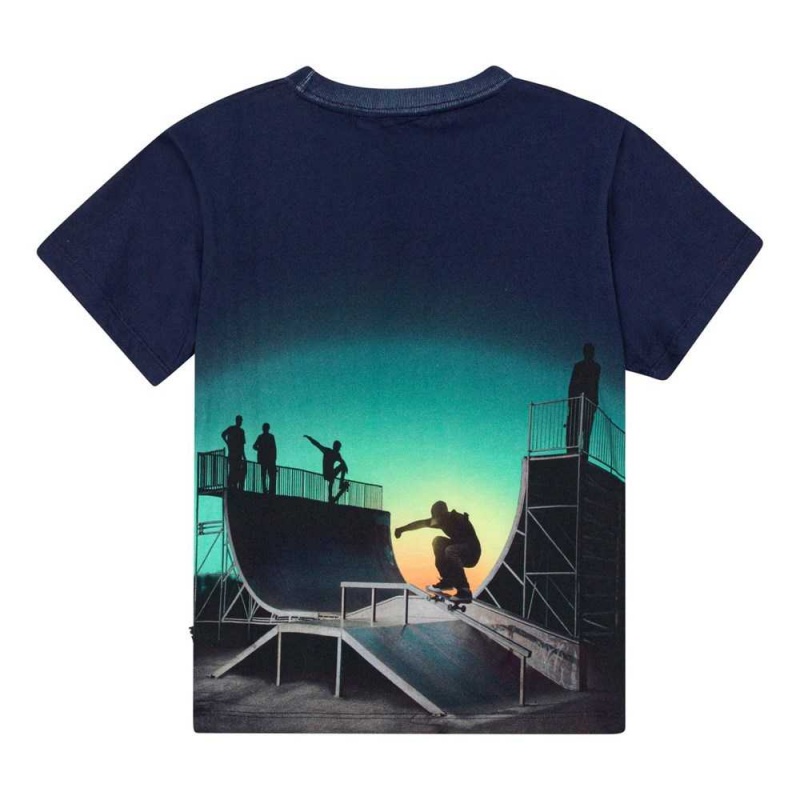 T Shirts Tops Chłopięce Molo Rame Halfpipe Universe | PL0000821