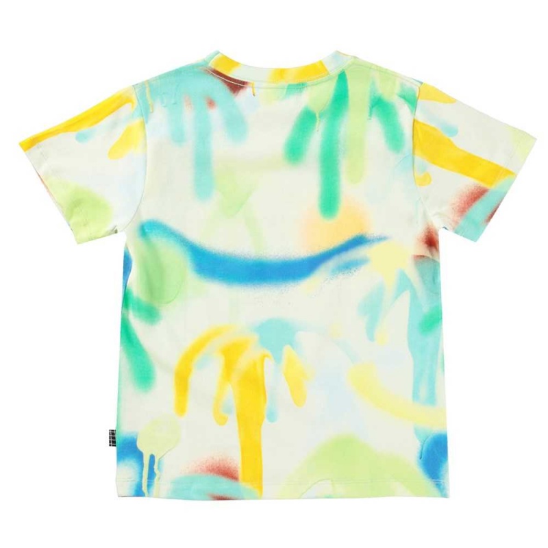 T Shirts Tops Chłopięce Molo Rame Palmtree Spray | PL0000626