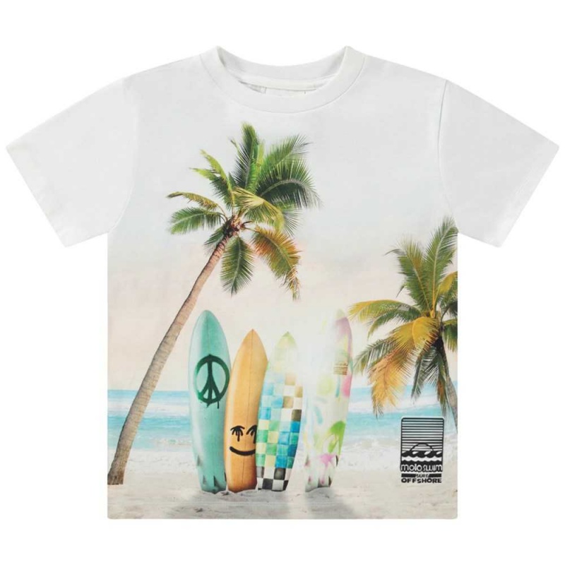 T Shirts Tops Chłopięce Molo Rame Sunrise Surfer | PL0000629