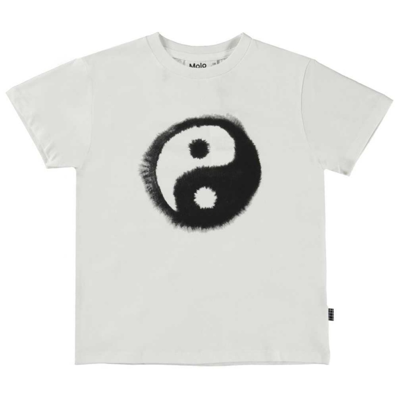 T Shirts Tops Chłopięce Molo Rame Water Yin Yang | PL0000633