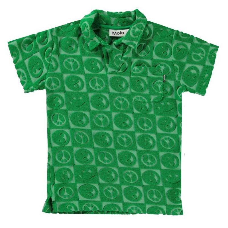 T Shirts Tops Chłopięce Molo Randel Bright Green | PL0000635