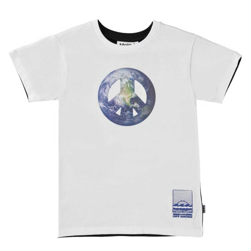 T Shirts Tops Chłopięce Molo Raul Earth Kindness | PL0000632