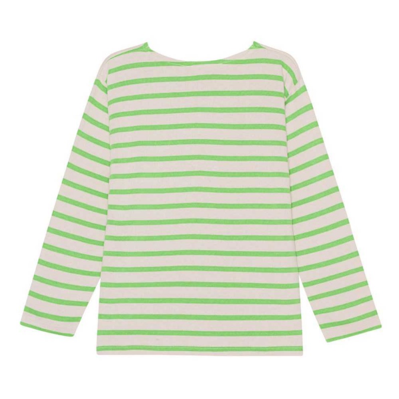 T Shirts Tops Chłopięce Molo Rilder Grass Stripe | PL0000833