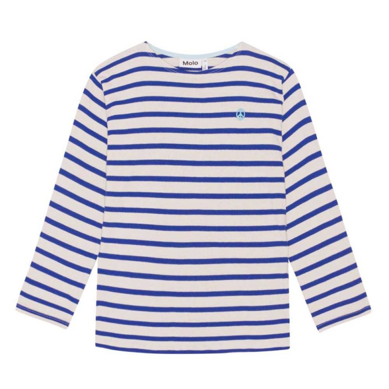 T Shirts Tops Chłopięce Molo Rilder Reef Stripe | PL0000795