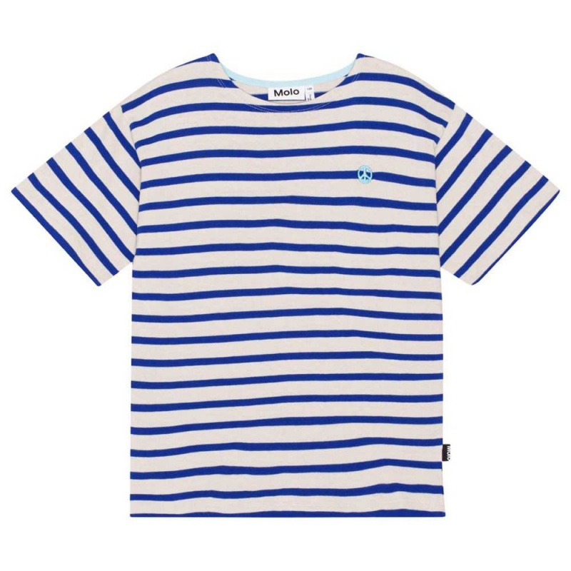 T Shirts Tops Chłopięce Molo Rilee Reef Stripe | PL0000797