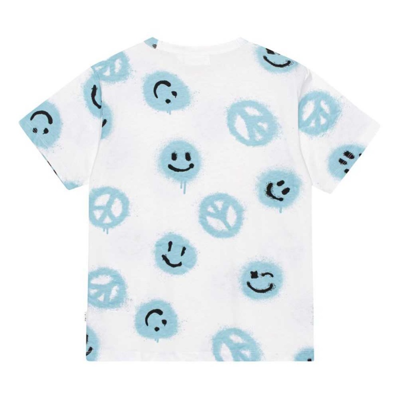 T Shirts Tops Chłopięce Molo Riley Easy Peacy Pool | PL0000788