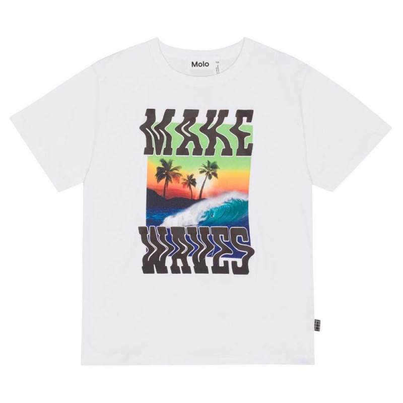 T Shirts Tops Chłopięce Molo Riley Make Waves | PL0000772