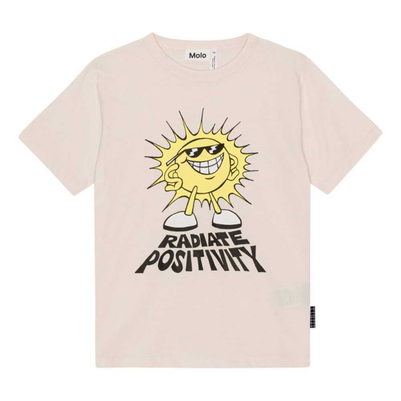 T Shirts Tops Chłopięce Molo Riley Positive Sun | PL0000818