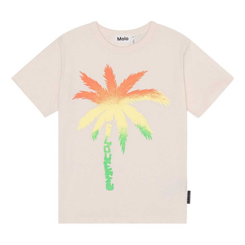 T Shirts Tops Chłopięce Molo Riley Spray Palm | PL0000769