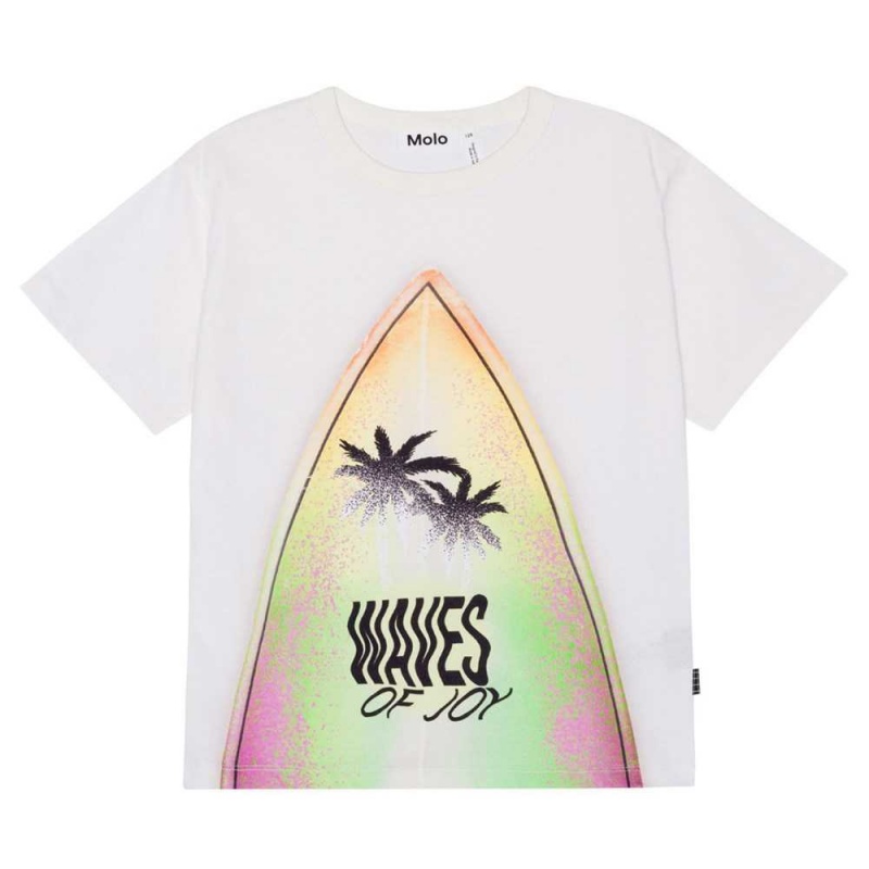 T Shirts Tops Chłopięce Molo Riley Surfboard | PL0000813