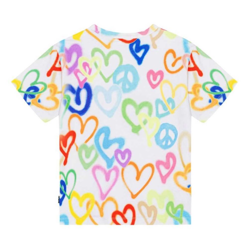 T Shirts Tops Chłopięce Molo Riley Variety Hearts | PL0000786